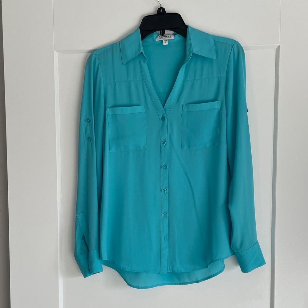 Express Teal Button-Down Shirt